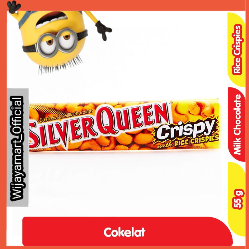 

SilverQueen Crispy Cokelat Susu Cashew Rice Crispies 55 g