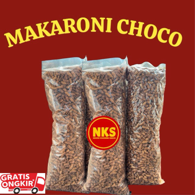 

MAKARONI CHOCO PIPA BANTAT 1KG CEMILAN RASA COKLAT GURIH MANIS ENAK Food Snacks