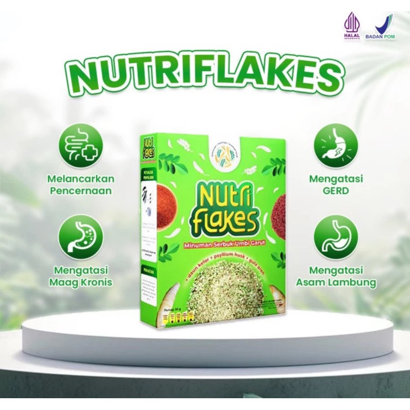 

Nutriflakes Sereal umbi garut untuk maag dan asam lambung