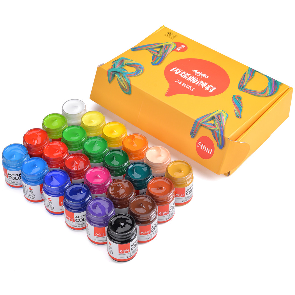 

Professional Acrylic Paint Set 50ml 12/16/20/24 Colors Acryl Drawing Painting Pigment Hand-Painted Wall Paint for Artist DIY