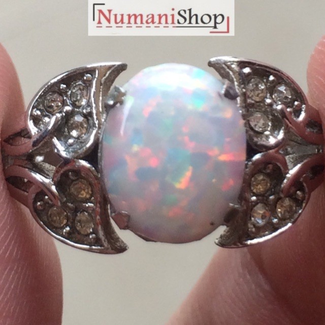 Cincin Titanium Wanita Batu kalimaya Susu Australia HQ