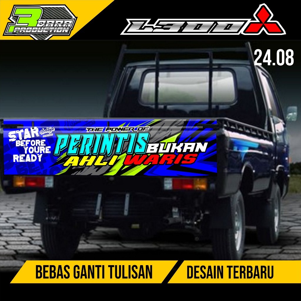 (Cod) Stiker Decal Pintu Belakang L300 Stiker Pintu Bak Belakang L 300 Kode 24.08