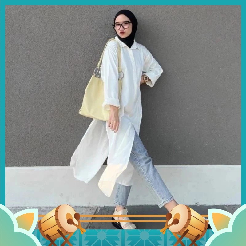 Termurah Tunik Keren / Kamari Kemeja Tunik Wanita Panjang Women Tunic Shirt