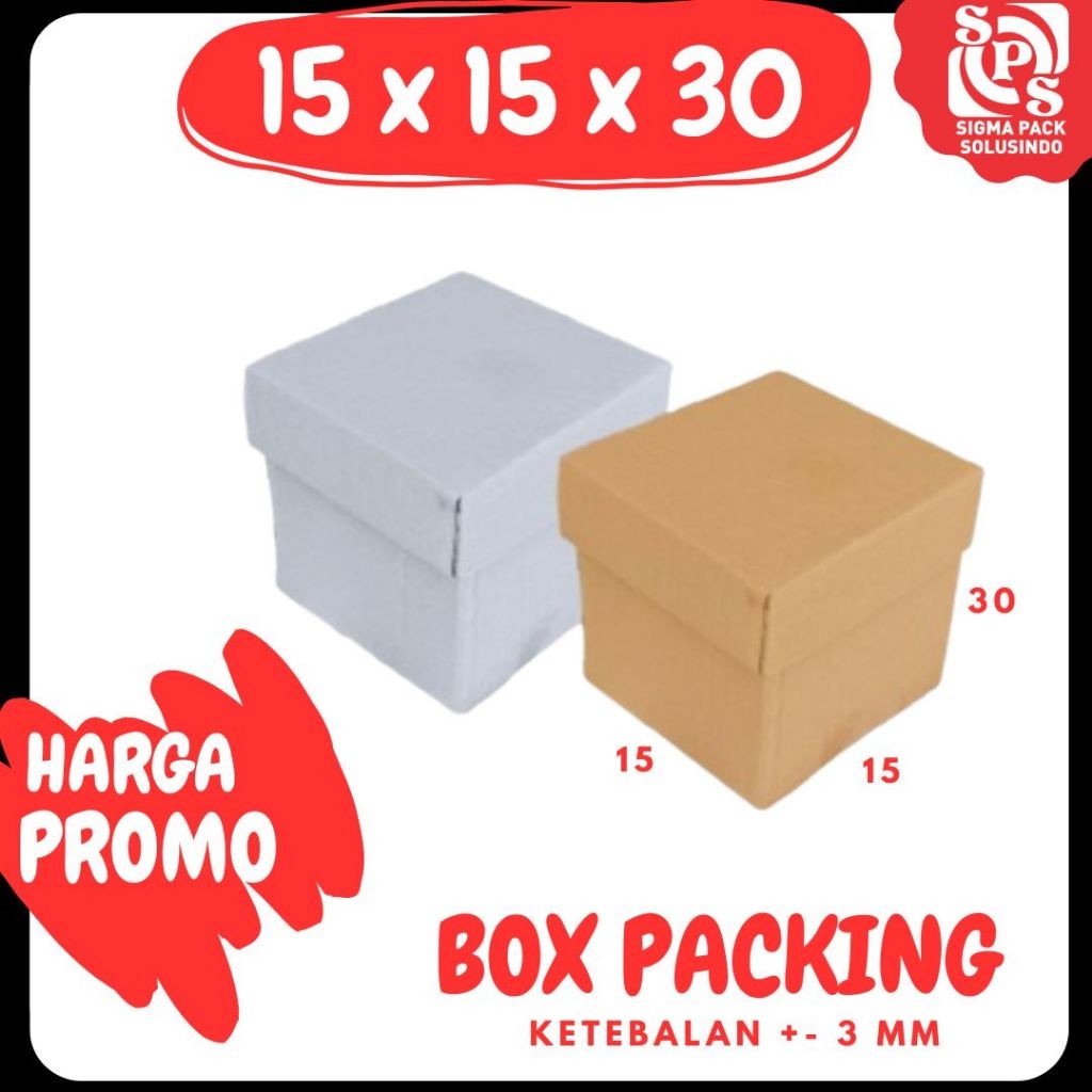 

Box Kado 15x15x30 / 15x15x20 / 15x15x10 (Set Top/Bot Heebe) Kardus Packing/Karton/Paking/Polos/Hampers/Boneka/Buah/Puding/Tart MEDIAPACK