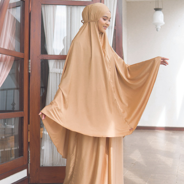 ✨VN.KIA✨ -TERBARU Lozy Hijab - Medina Prayer Set ( Mukena Satin Silk ) - Gold