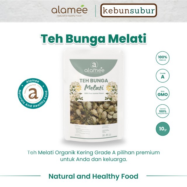 

ALAMEE Teh Melati Jasmine Flower Tea Bunga Organik Jasmin Herbal Kering Dried 10gr Premium kebunsubur