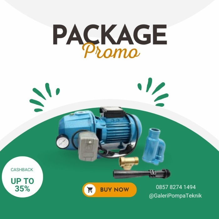 Jet Pump DAB INTER DP 370 Pompa Air Sumur Dalam 40mtr DABINTER