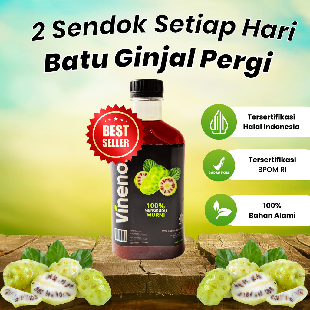 

Vinenon Cuka Mengkudu 100% Murni Atasi Asam Urat Batu Ginjal