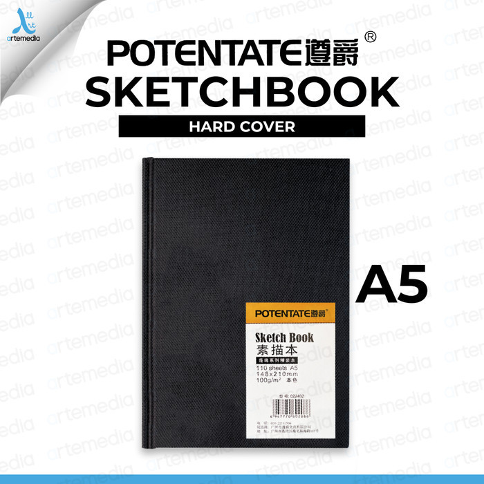 

Potentate Sketchbook A5 Hard Cover Stitch Bound Buku Sketsa - A5-14.8 x 21cm