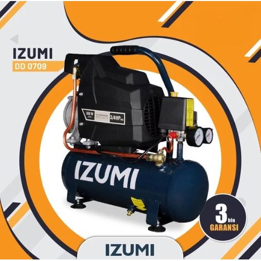 Mesin Kompresor Angin Listrik 9L IZUMI DD0709 Electric Air Compressor DD 0709 0.75 HP 9 Liter Direct