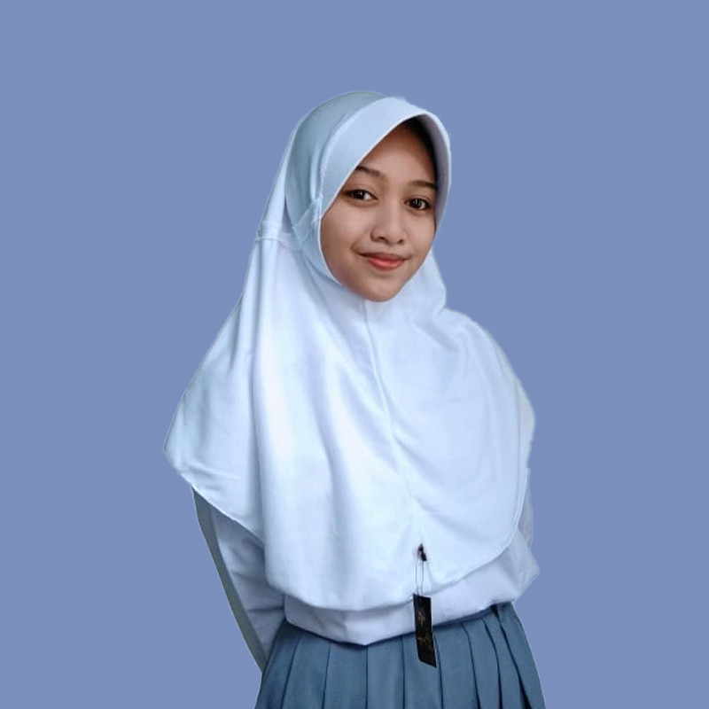 JILBAB KERUDUNG SEKOLAH SERUT PINGGIR (ORIGINAL BARYA) REALPICT HIJAB INSTAN PET