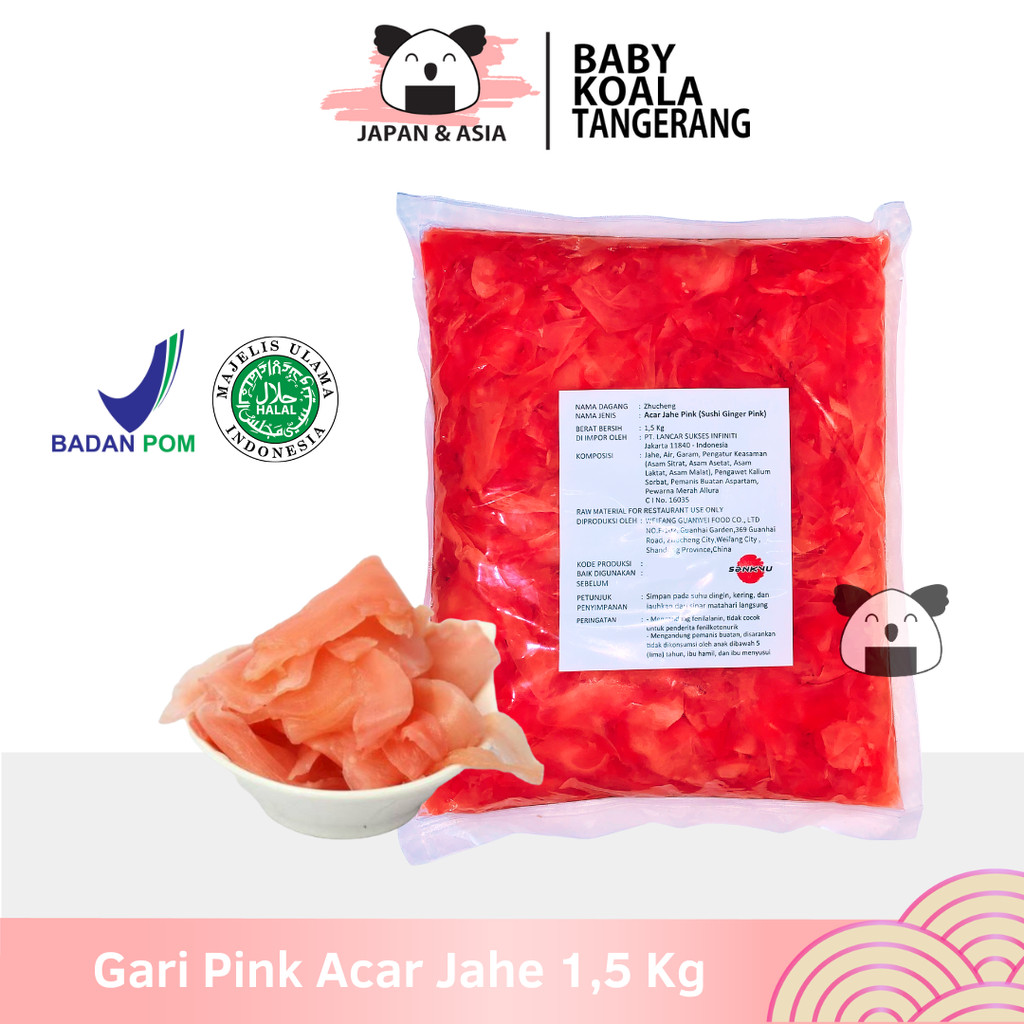 

GARI PINK Acar Jahe Pink Manis 1 Kg Halal │ Gary Import Ginger Pickled for Sushi │ Acar Jahe-BKT