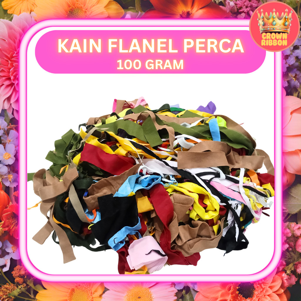 PERCA KAIN FLANEL Sisa Potongan 100 gram Kain Hidroponik
