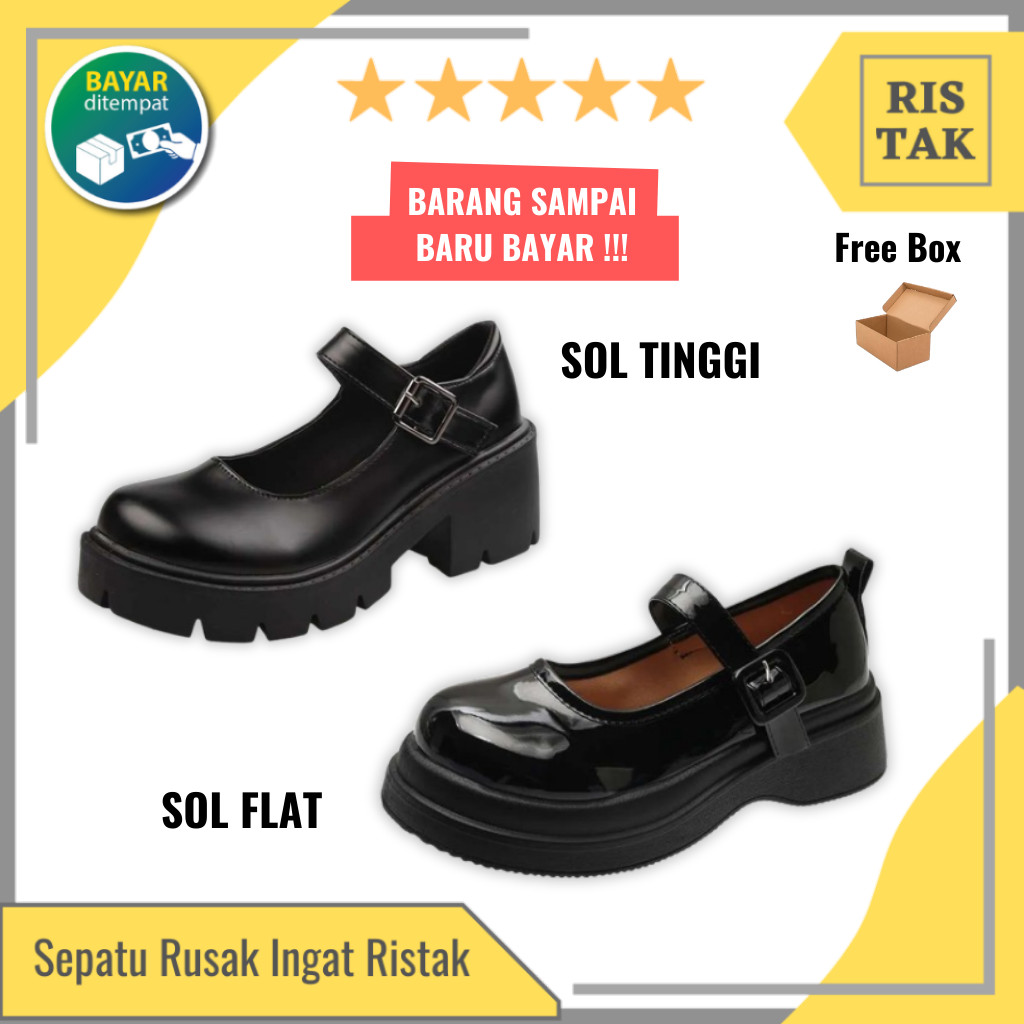 Sepatu Wanita Sneakers Sekolah MARRYJANE Casual Ringan Nyaman Fashionable Kekinian Estetik Empuk Ent