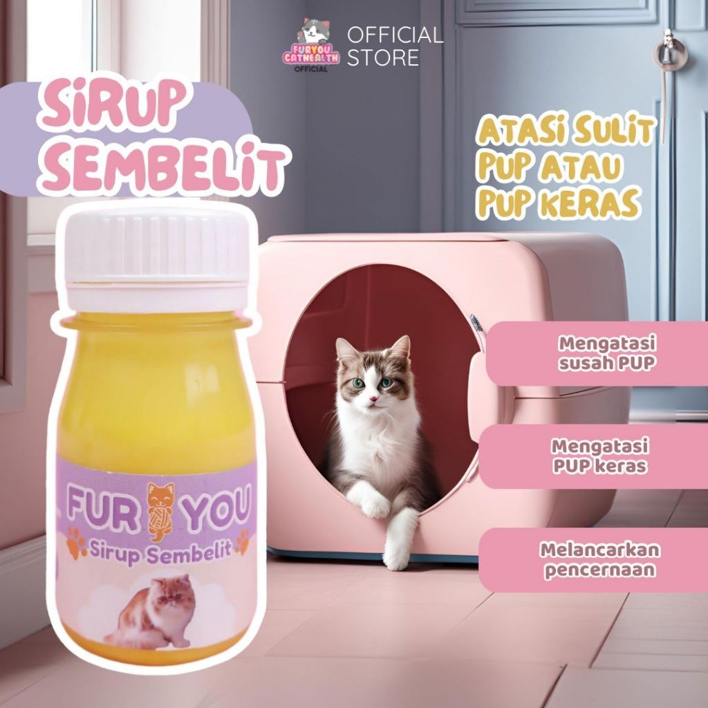 Furyou Sirup Sembelit untuk kucing Susah Pup BAB Keras Ampuh kucing sembelit kucing susah bab