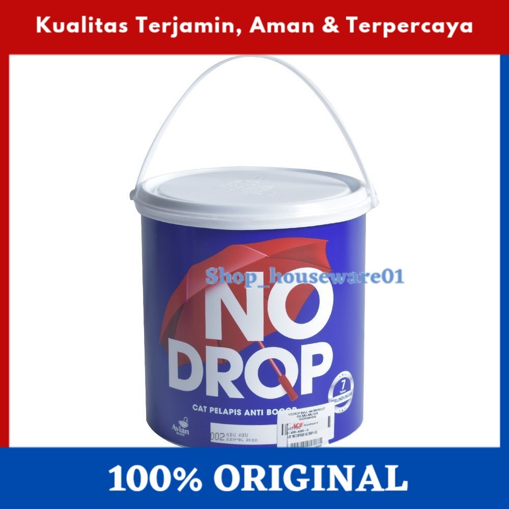No Drop 4 Kg Cat Dinding Waterproof - Putih