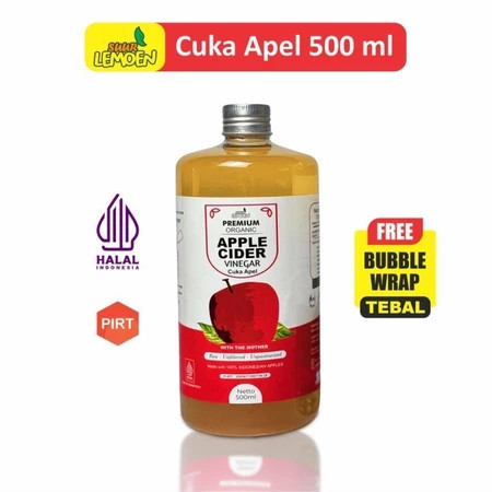 

[privasi aman] CUKA APEL SUUR LEMOEN 500ML - CUKA APEL VINEGAR WITH MOTHER - CUKA APEL ORIGINAL ORGANIK HALAL BPOM