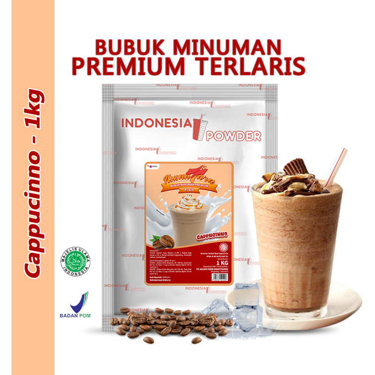 

Cappucino Premium Plain 1Kg / Nusantara Powder / Tanpa Gula 1Kg