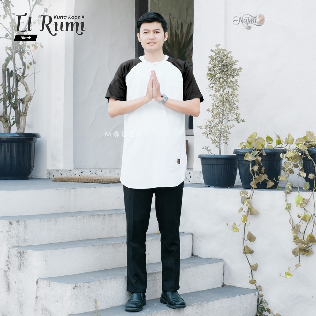 Koleksi Najmi / Mouza El Rumi Kurta Dewasa / Kurta Kaos Kasual Pria Dewasa El Rumi by Mouza