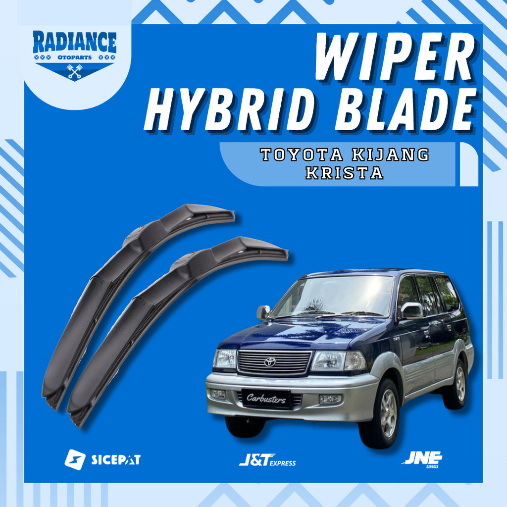 Wiper Mobil Hybrid Toyota Kijang Krista 1SET Wiper Blade Hybrid Kiri Kanan Alat Sapuan Kaca Mobil W3