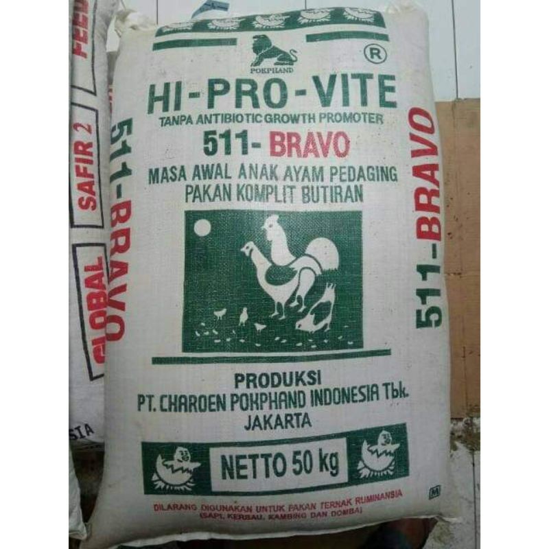 GROSIR 511 Bravo Original  10kg pakan ayam boiler, bangkok, kampung bebek, entok dll - Romeesa