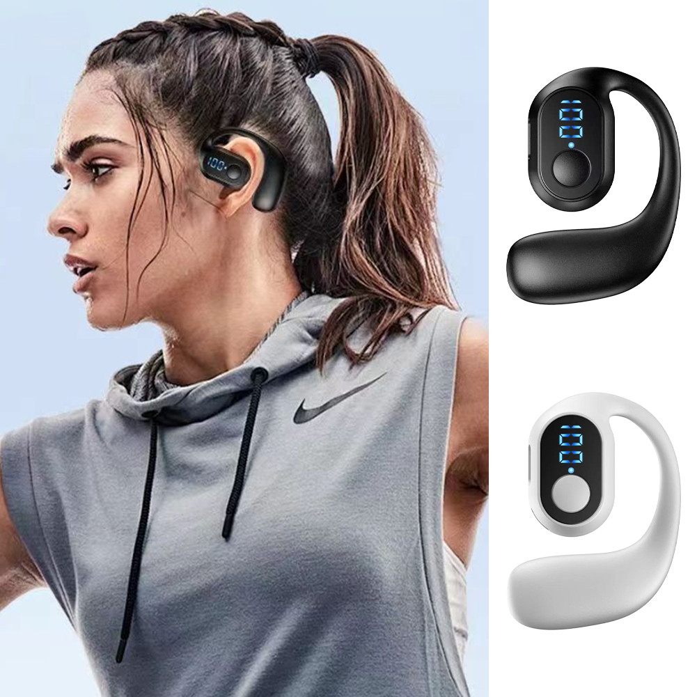 Earbud earphone bluetooth 5.3 nirkabel telinga tunggal terbuka waktu pemutaran long yang dapat diisi