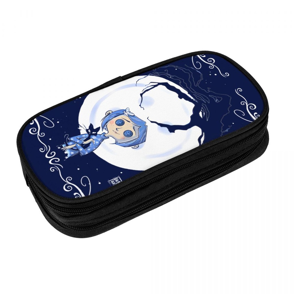 

Coraline Halloween Horror Pencil Case Pen Bags Student Big Capacity School Supplies Cosmetic Pencilcases