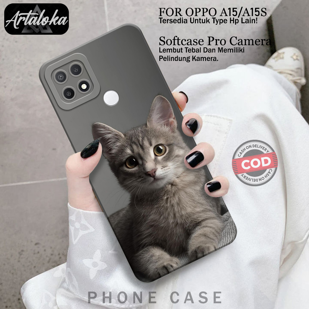 Case Hp Oppo A15/A15S Terbaru - Fashion Case Kucing - Softcase Oppo A15/A15S - Casing Oppo A15/A15S 