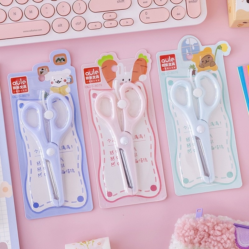 

OSM Gunting Pastel Sekolah Scissors Stainless Plastik Ada Penahan OSM-ST0464