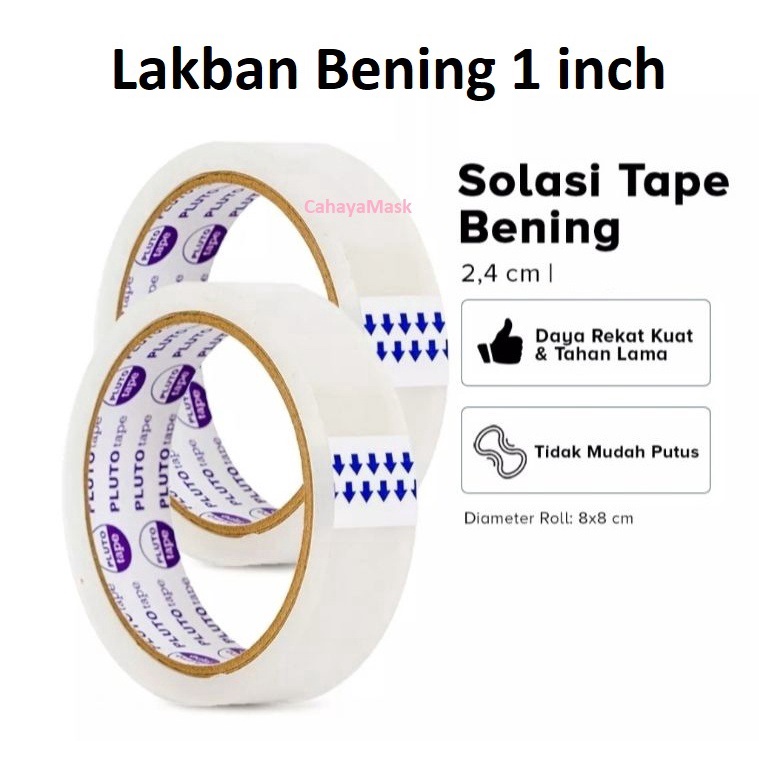 

Lakban Bening 1 inch/Isolasi Bening