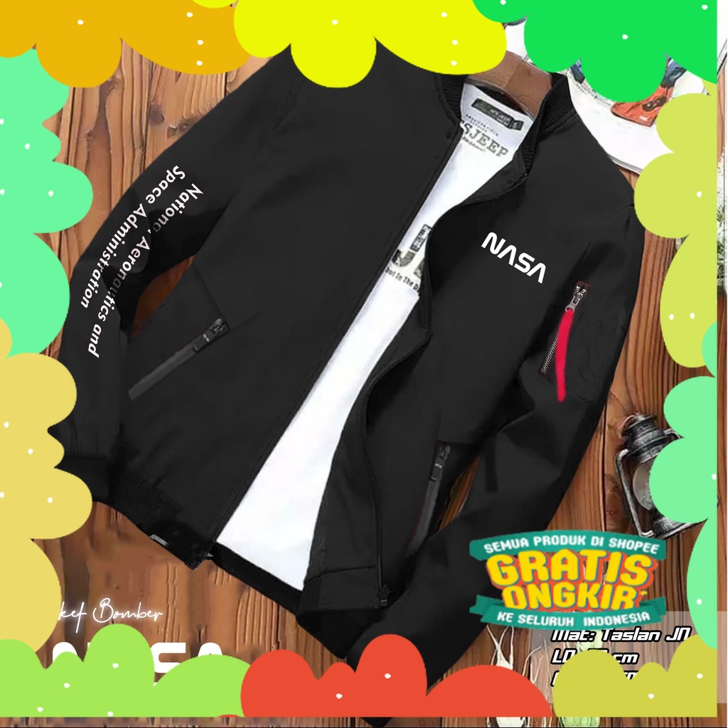 JAKET BOMBER NASA / JAKET BOMBER / BOMBER BORDIR / JAKET MOTOR / JAKET BISA COD / JAKET PARASUT/ Num