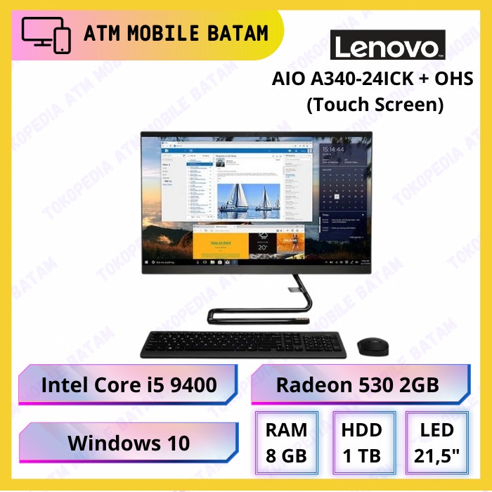 PC AIO LENOVO A340 24ICK INTEL CORE i5 9400T/8GB /1TB/RADEON 530/ 21,5