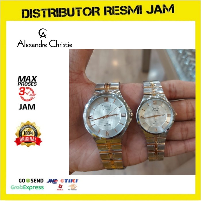 Jam Tangan Sepasang Alexandre Christie 8541MD/LD Silver Rosegold