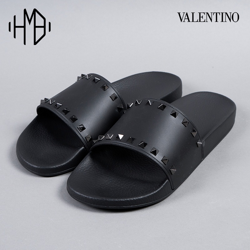 VLTN Rockstud Sandal Black