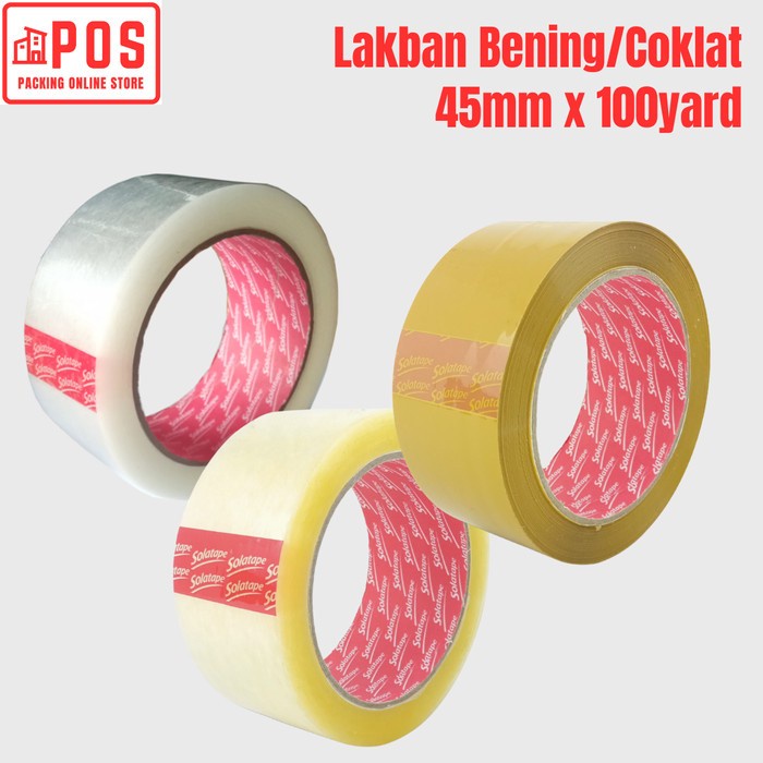 

Lakban Bening / Lakban Coklat 2inch 45mmx100yard | Solatape