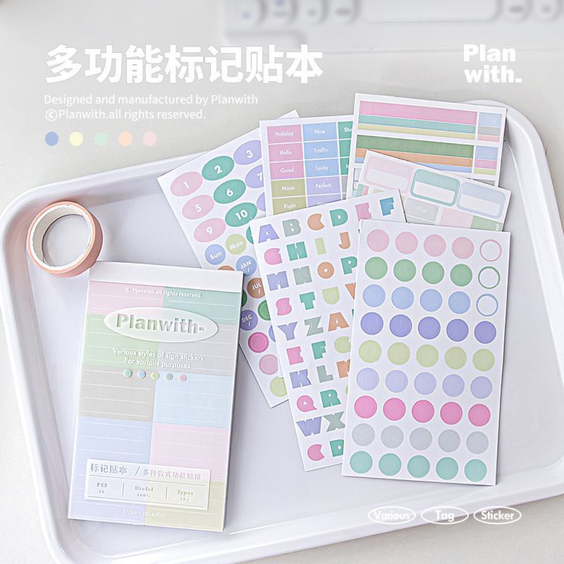 

1A. Sticker Penanda Buku Catatan Multifungsi Aesthetic (Thehanscorner)