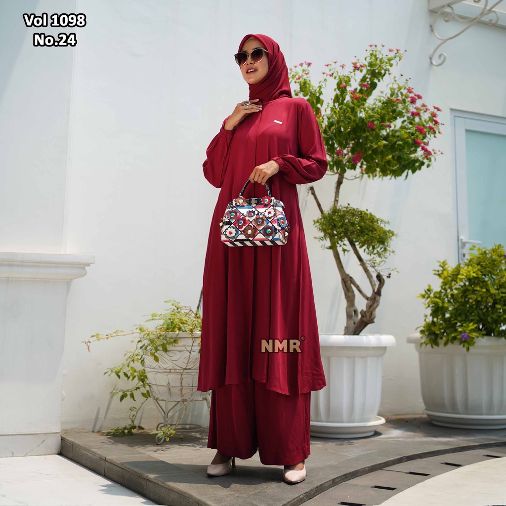 NMR Setelan Celana Kulot Tunik Twill U Vol 1098-24