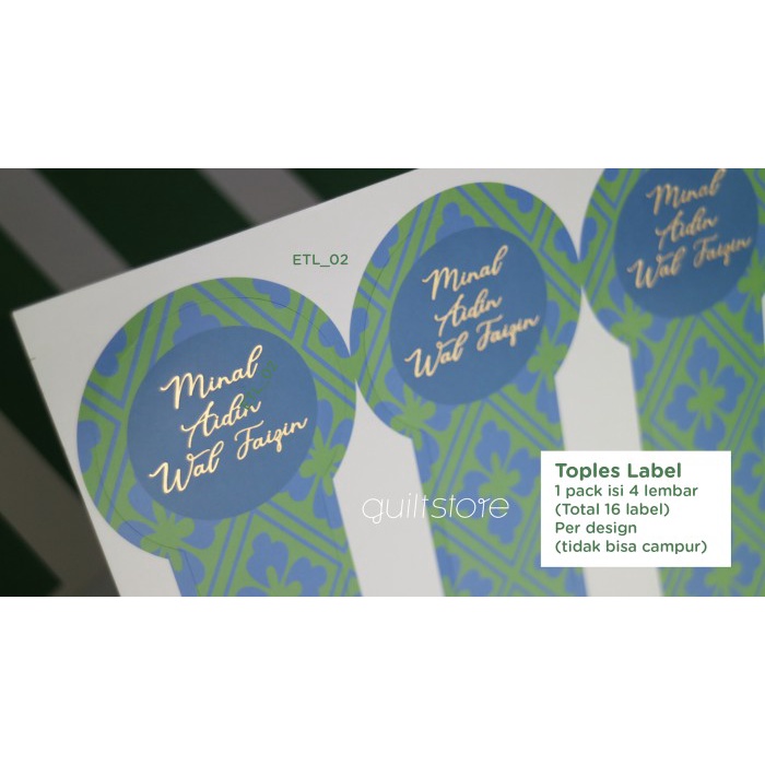 

Stiker Label Kemasan Toples Packaging Box Eid Lebaran Idul Fitri - ETL_02