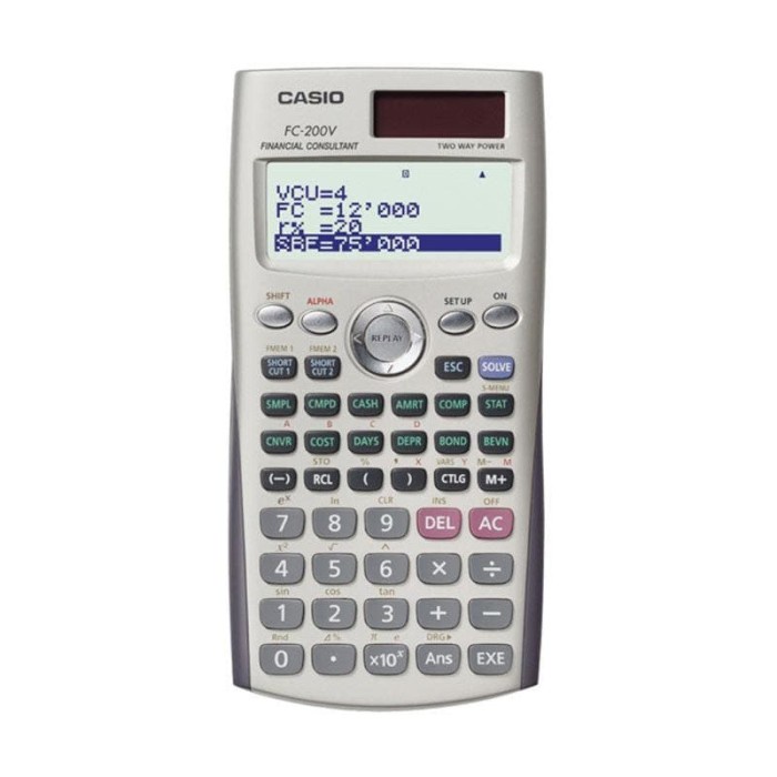 

kalkulator Casio FC-200V FINANCIAL CALCULATOR FINANCE