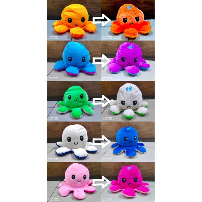 Boneka Gurita bolak balik Octopus Doll cumi cumi TIKTOK
