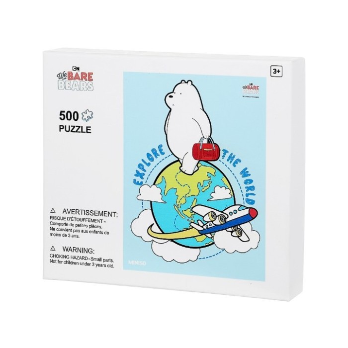 Miniso Mainan Puzzle Anak - We Bare Bears 500 Pieces Puzzle - Grizzly