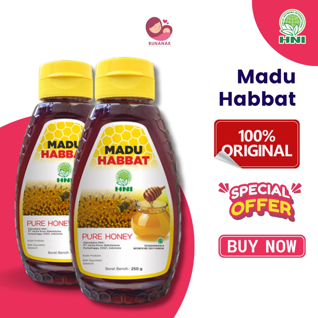 

MADU HABBATS - MADU ASLI Lebah Ternak Habbatusauda PREMIUM - Madu - HNI BPOM - Produk Herbal