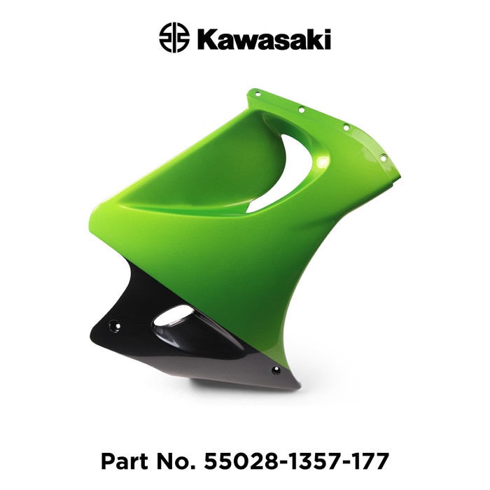 Cowling LWR Kawasaki Ninja 150RR Kanan Green Gray 55028-1357-177