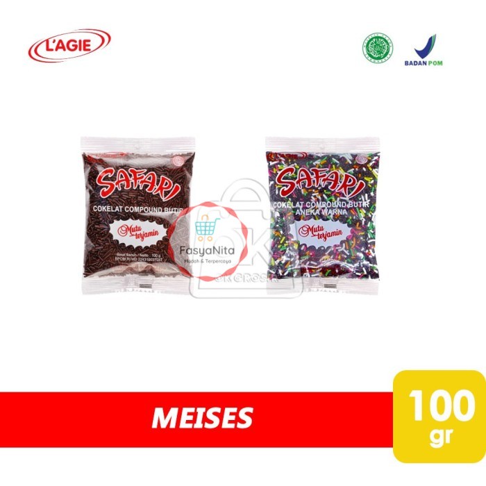 

Meses Coklat Safari Meises Cokelat Butir (100 gr) - Mix Warna - FasyAnita Mart Denpasar