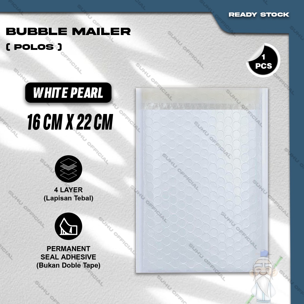 

Plastik Packing BUBBLE MAILER Kantong Polybubble Amplop Bubble Envelope Polymailer Olshop Polos Ukuran 16X22