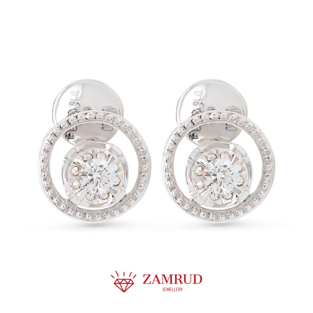 Anting Berlian Solitaire Giwang 36580 ER Zamrud Jewellery