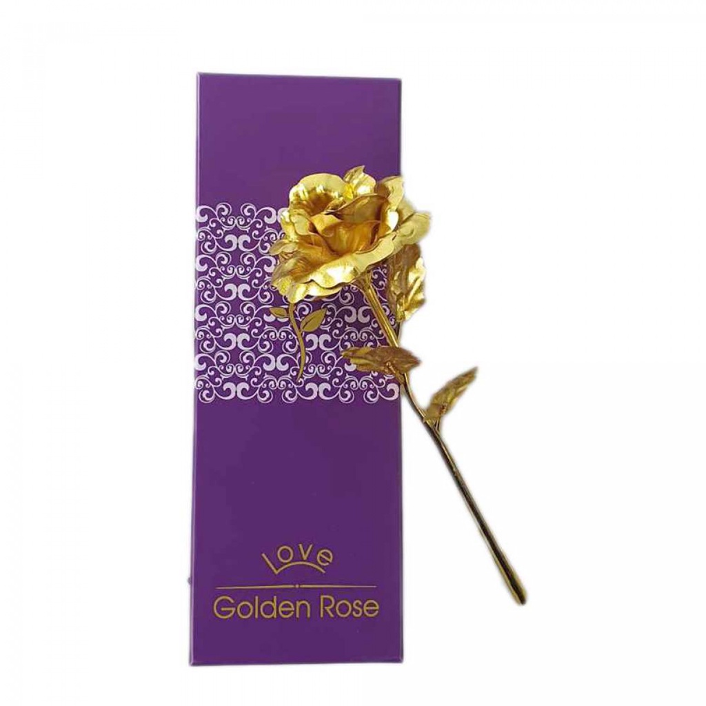 Gift Bunga Mawar Dekorasi Artificial Flower Foil Flower Gold - AF24
