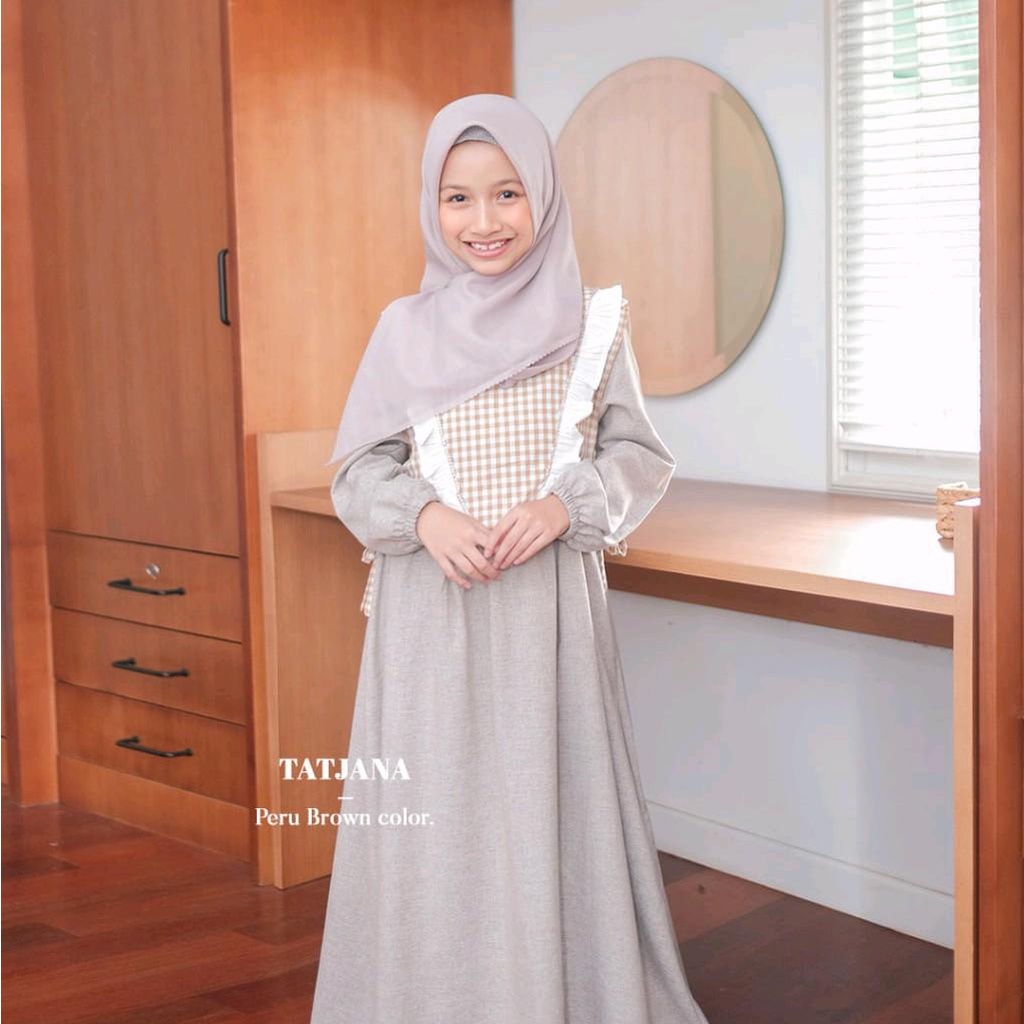 SYLLA Tatjana Dress - Dress Anak Bahan Dealova Gamis Anak Perempuan ruffle