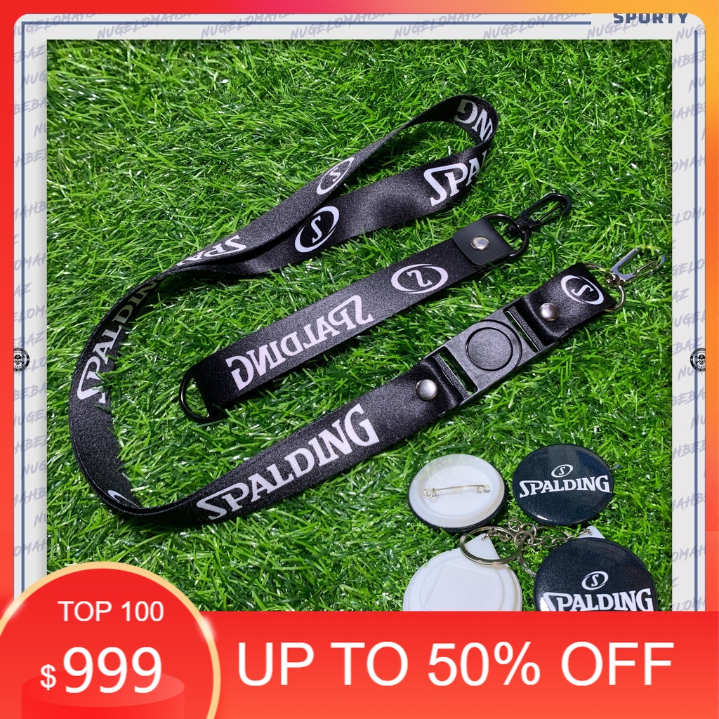 

TALI LANYARD SPALDING / TALI GANTUNGAN KUNCI GANTUNGAN LEHER GANTUNGAN FLASHDISK GANTUNGAN IDCARD GANTUNGAN NAMETAG GANTUNGAN PODS - TALI LANYARD BEST SELLER BISA COD