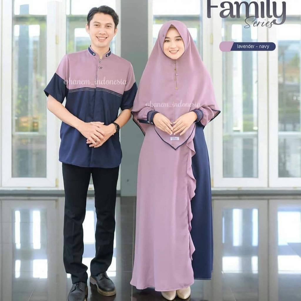 Happy Couple Size Xl I Sarimbit Suami Istri Couple Terbaru Premium Gamis Couple Lebaran Mewah Pesta 